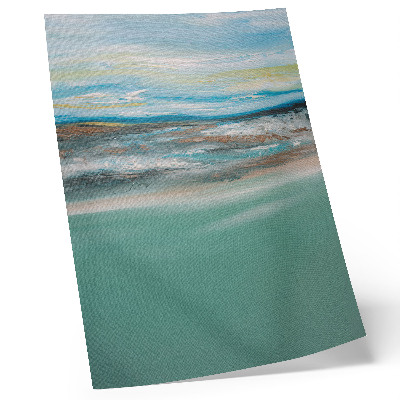 Decoratieve poster Harmonie blauw groen crème abstract
