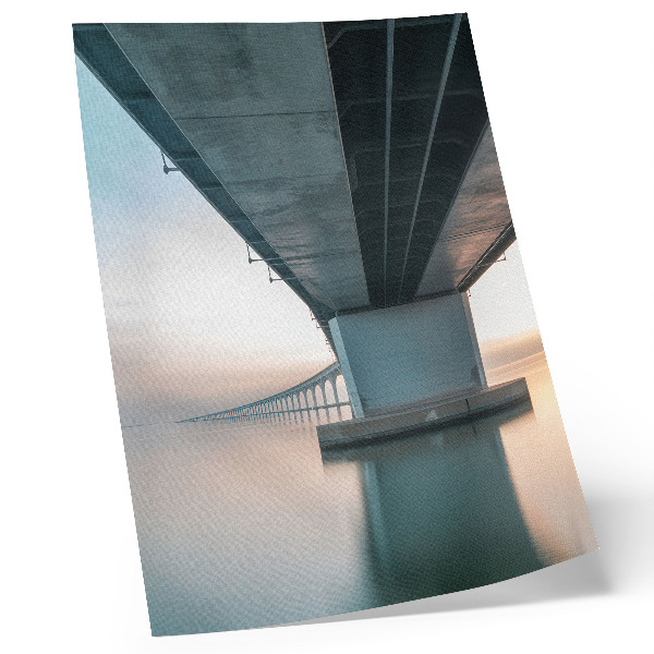 Wandposter Brug over het water minimalistische elegantie moderniteit