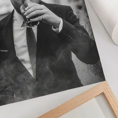 Poster elegant zwart-witportret