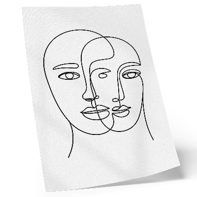 Wandposter Tweedimensionale vlakken, lijnen, moderniteit, elegantie