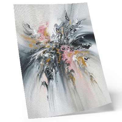 Wandposter Grijsroze beige vloeiende abstracte vormen