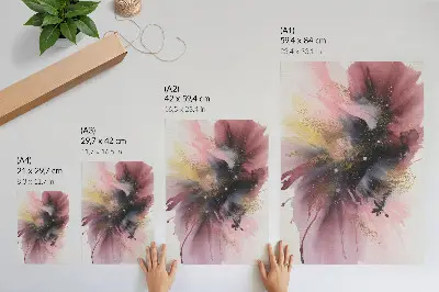 Poster met een explosie van kleur en energie in moderne stijl