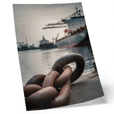 Decoratieve poster De charme van de haven, de schepen, de industriële sfeer