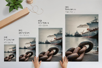 Decoratieve poster De charme van de haven, de schepen, de industriële sfeer