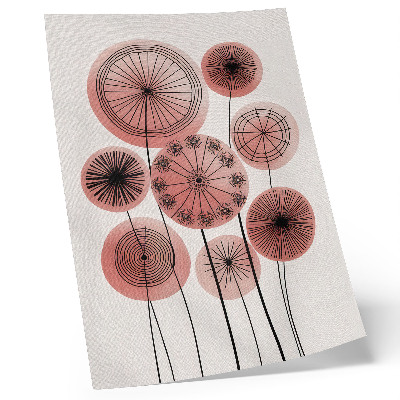 Poster Geometrische cirkels in roze en zwart, minimalistisch design