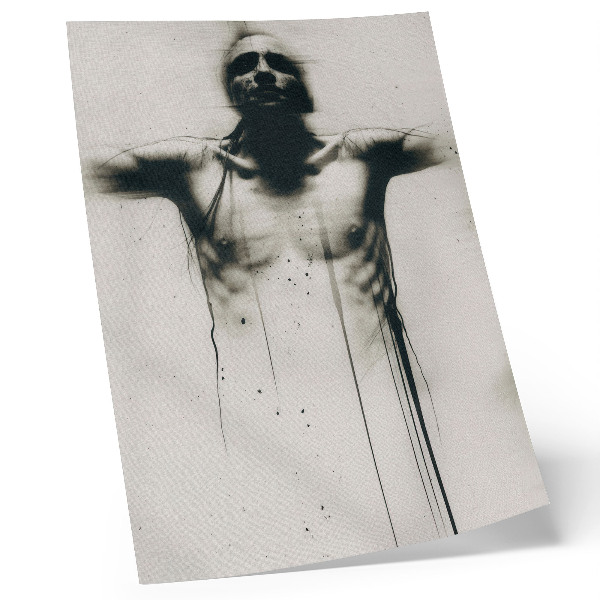 Wandposter Dramatisch contrast tussen zwart en wit, angst.