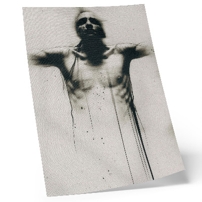 Wandposter Dramatisch contrast tussen zwart en wit, angst.