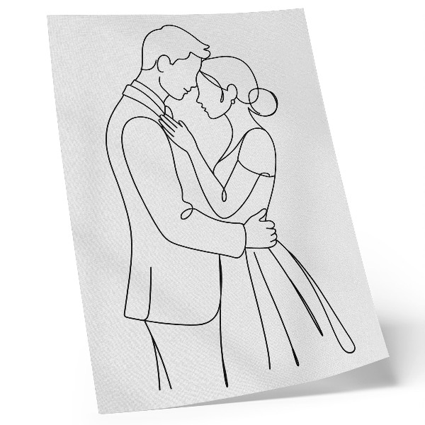 Wandposter Slanke figuren, perfecte lijnen, gebrek aan details