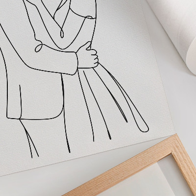 Wandposter Slanke figuren, perfecte lijnen, gebrek aan details
