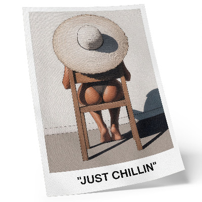 Wandposter Minimalistische designhoed voor een ontspannen sfeer.