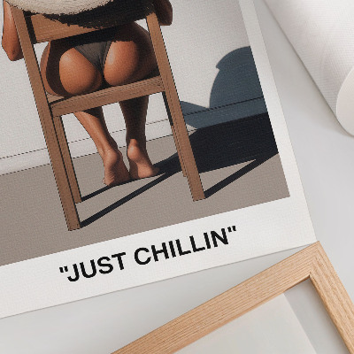 Wandposter Minimalistische designhoed voor een ontspannen sfeer.