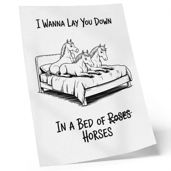 Poster zwart-wit illustratie met humoristische tekst en dieren