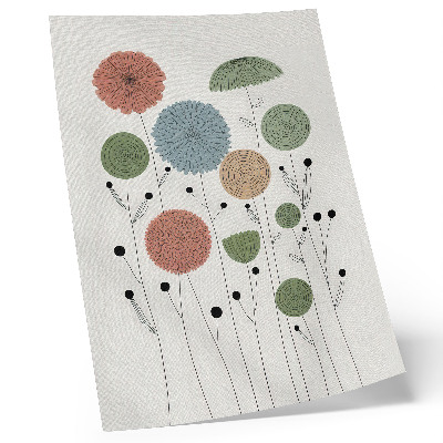 Poster Geometrische bloemen in pasteltinten, modern