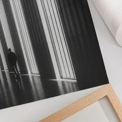 Decoratieve poster met zwart-witte geometrische patronen en ruimtelicht