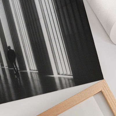 Decoratieve poster Zwart-witte geometrische patronen ruimtelicht