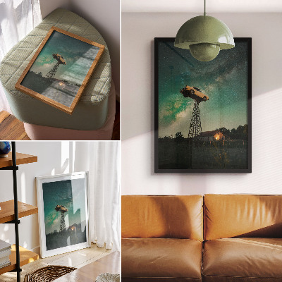 Poster Spectaculaire kabelbaan op de toren