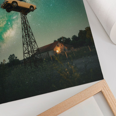 Poster Spectaculaire kabelbaan op de toren
