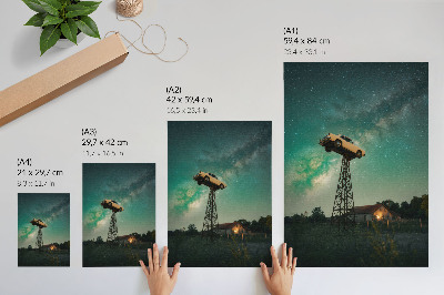 Poster Spectaculaire kabelbaan op de toren