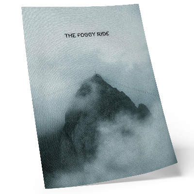 Wandposter Monochromatische berg, mystieke sfeer, rust