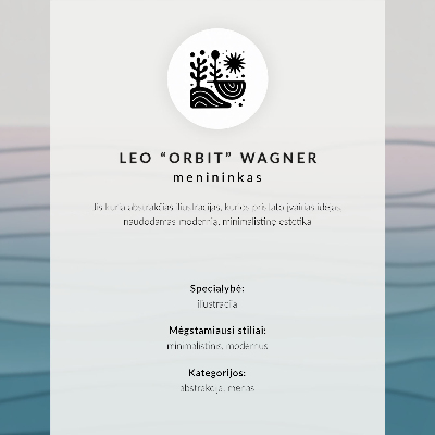 Decoratieve poster Vogels in vlucht, oranje cirkel, minimalistisch