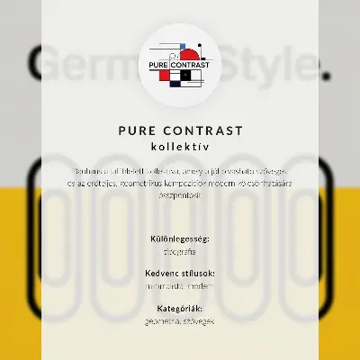 Decoratieve poster met strakke geometrische lijnen en contrasterende kleuren