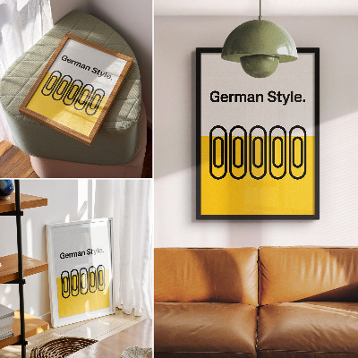 Decoratieve poster Strakke geometrische lijnen en contrasterende kleuren