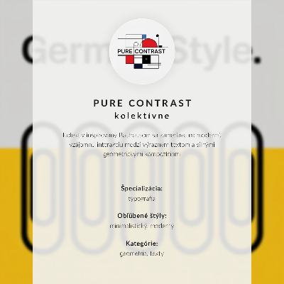 Decoratieve poster Strakke geometrische lijnen en contrasterende kleuren