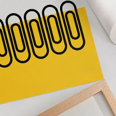 Decoratieve poster met strakke geometrische lijnen en contrasterende kleuren
