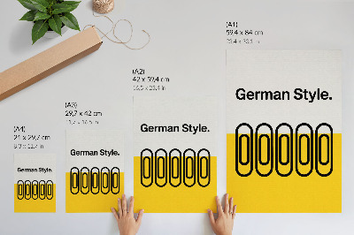 Decoratieve poster Strakke geometrische lijnen en contrasterende kleuren