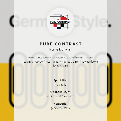 Decoratieve poster Strakke geometrische lijnen en contrasterende kleuren