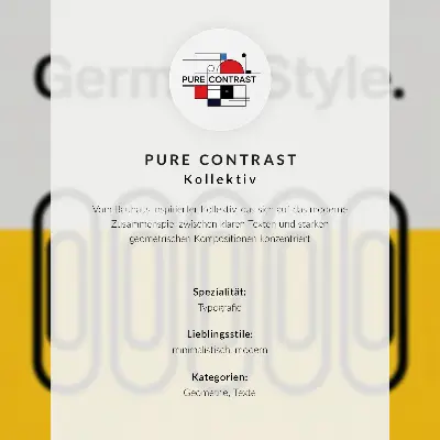 Decoratieve poster met strakke geometrische lijnen en contrasterende kleuren