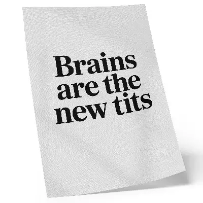 Poster met contrasterende typografische motieven en een inspirerende boodschap