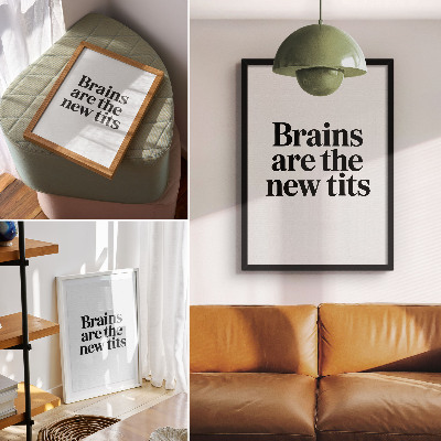 Poster Contrasterende typografische motieven met een inspirerende boodschap.