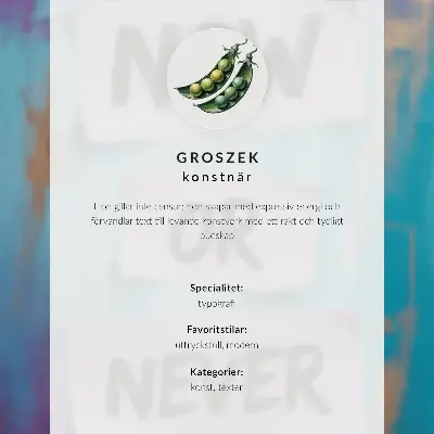 Poster met contrasterende typografische motieven en een inspirerende boodschap