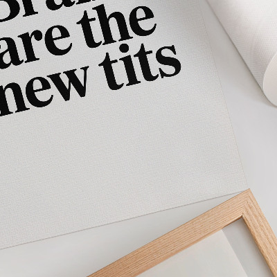 Poster Contrasterende typografische motieven met een inspirerende boodschap.