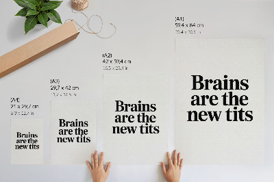 Poster Contrasterende typografische motieven met een inspirerende boodschap.