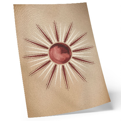 Wandposter Boho-stijl, stralende zon, warme tinten