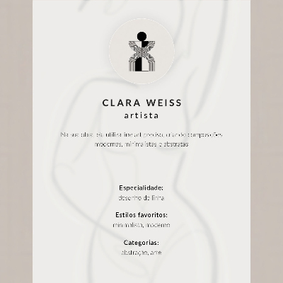 Decoratieve poster Abstracte gezichtslijnen, modern minimalisme