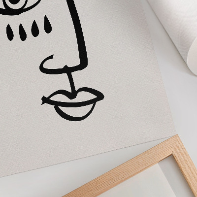 Decoratieve poster Abstracte gezichtslijnen, modern minimalisme