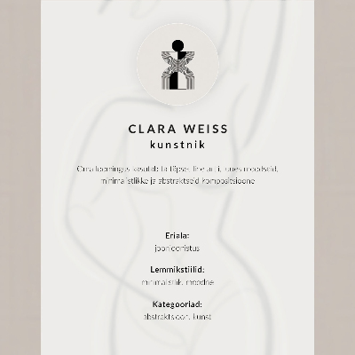 Decoratieve poster Abstracte gezichtslijnen, modern minimalisme