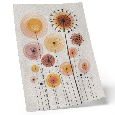 Poster Pastelkleurige paardenbloemen, moderne stijl, verfijnd