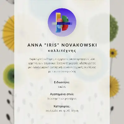 Poster met moderne, verfijnde paardenbloemen in pastelkleuren