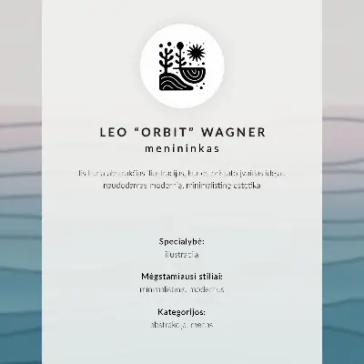 Decoratieve poster met abstracte geometrische bladeren op een beige achtergrond