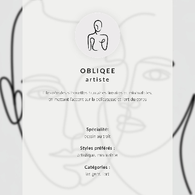 Wandposter Subtiele vormen, elegante lijnen en harmonie.