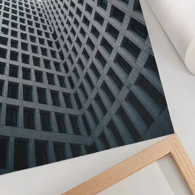 Poster moderne architectuur met verticale lijnen