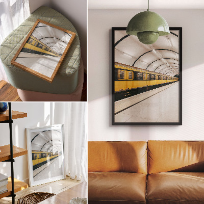 Decoratieve poster Moderne metro, vloeiende lijnen, dynamisch