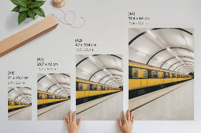 Decoratieve poster Moderne metro, vloeiende lijnen, dynamisch