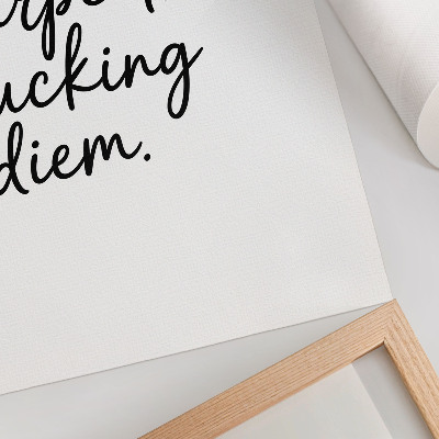 Wandposter Zwarte tekst op een witte achtergrond met een motiverende slogan.