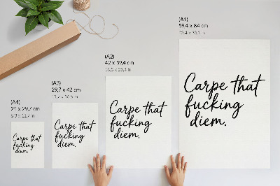 Wandposter Zwarte tekst op een witte achtergrond met een motiverende slogan.