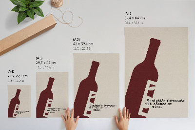 Poster Minimalistische afbeeldingen in bordeauxrode tinten.